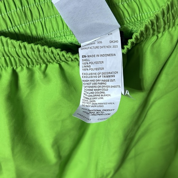 Nike Swim Shorts Youth XL Neon Green Blue Logo Mesh Lined Trunks NWT - Picture 5 of 10